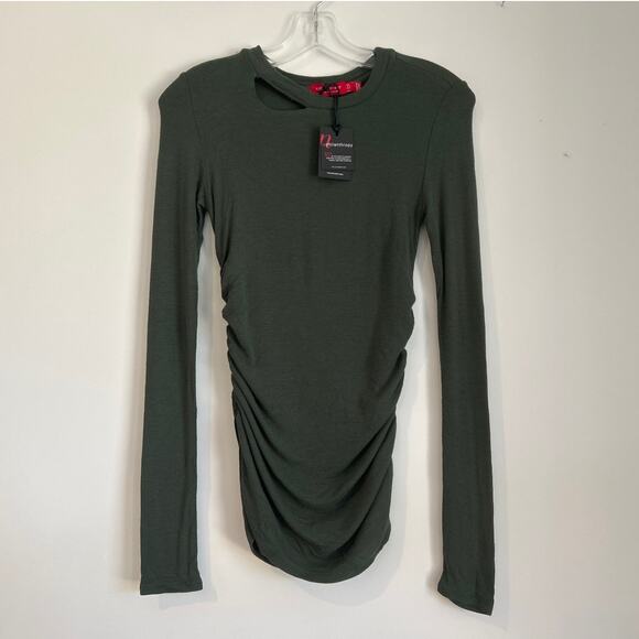 NWT n:philanthrophy Gavin Long Sleeve Tee, Green, Women's Small - Picture 2 of 8